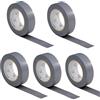AUPROTEC 5 rotoli VDE Nastro Isolante Elettrico PVC Nastro Adesivo 15mm x 10m DIN EN 60454-3-1 colore: grigio