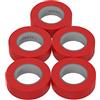 AUPROTEC 5 rotoli VDE Nastro Isolante Elettrico PVC Nastro Adesivo 15mm x 10m DIN EN 60454-3-1 colore: rosso