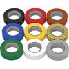 AUPROTEC 9 rotoli VDE Nastro Isolante Elettrico PVC Nastro Adesivo 15mm x 10m DIN EN 60454-3-1 set/assortimento di 9 colori