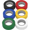 AUPROTEC 6 rotoli VDE Nastro Isolante Elettrico PVC Nastro Adesivo 15mm x 10m DIN EN 60454-3-1 set/assortimento di 6 colori