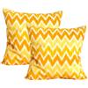 TRESMESTRES Federe Cuscini per Divano - Design Mediterraneo, Colori Vivaci, Skipper Ikat - Copricuscini per Divano Quadrati - Copricuscino 60x60 cm - Pack 2, Giallo