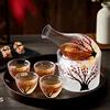 DUJUST Set Sake Giapponese per 4, Disegno Artigianale Fiori di Ciliegio Rosa, 1 Bottiglia Sake, 1 Tanica Sake e 4 Tazze Sake, Caraffa Sake Fredda/Calda/Calda, Set Regalo Speciale Giapponese - 6 pz