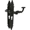 Amig - Set di 2 Maniglie per Porte da Interno Mod. 100PB85 - 280 x 45 x 3,5 mm - Quadrello 8 mm - Per Uso con Serrature da Incasso - Tipo Forgiato - In Zamak con Finitura Nera