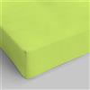 Italian Bed Linen Lenzuolo Sotto MAX COLOR con Angoli Elasticizzati da 25 cm Letto Piazza e Mezza Francese 140x200 cm, 100% Cotone Made in Italy - Tinta Unita VERDE ACIDO