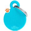 My Family Medaglietta Basic Aluminium Cerchio Piccolo Alluminio Azzurro >>>INCISIONE_GRATIS
