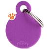 My Family Medaglietta Basic Aluminium Cerchio Piccolo Alluminio Viola >>>INCISIONE_GRATIS