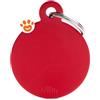 My Family Medaglietta Basic Aluminium Cerchio Piccolo Alluminio Rosso >>>INCISIONE_GRATIS