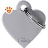 My Family Medaglietta Basic Aluminium Cuore Piccolo Alluminio Grigio >>>INCISIONE_GRATIS