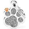 My Family Medaglietta Shine Zampa Piccola Glitter Grigio >>>INCISIONE_GRATIS