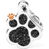 My Family Medaglietta Shine Zampa Piccola Glitter Nero >>>INCISIONE_GRATIS