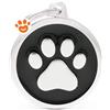 My Family Medaglietta Classic Cerchio Nero Grande con Zampa >>>INCISIONE_GRATIS