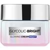 L'Oréal Paris Glycolic-Bright Glowing Cream Night crema illuminante per la pelle da notte 50 ml per donna
