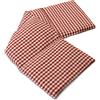 Giraffenland Cuscino termico - Cuscino con semi di ribes 60x20cm. Riscaldabile e impacco freddo con tessuto. Terapia caldo e freddo. (Contone biologico, rosso e bianco, diviso en 4 compartimenti)