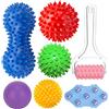 MUMUWIND Palline Massaggio 7 pezzi, Pallina massaggio piede, Spiky ball, Palline Massaggio e Lacrosse Ball, Sfere da Massaggio per Deep Tissue Massaggio, Fisioterapia, Rilascio Miofasciale