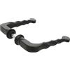 Amig - Set di 2 Maniglie Decorative per Cancelli, Recinzioni o Porte da Giardino Mod. 101SP - Rosetta Ø19 mm - Impugnatura 114 mm - Quadrello 8 mm - Tipo Forgiato - In Zamak con Finitura Nera