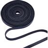 GORGECRAFT Cordoncino Piatto In Pelle Nera Da 10 mm Cordoncino In Pelle Pieno Fiore Strisce di Vacchetta Pizzo per La Creazione di Gioielli Progetti Fai 5.5 metri