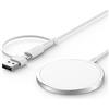 JSAUX 15 W Caricabatterie Mag-Safe Magnetico Senza Fili Compatibile per Caricabatterie MagSafe iPhone 14 Plus/iPhone 14 Pro Max/iPhone 13 Pro Max/13 Mini/13 Pro/13/12 Mini/12 Pro Max/Airpods Pro
