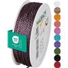 Halbach Seidenbänder Cordoncino di alta qualità (lilla scuro), larghezza 2 mm, lunghezza 50 m, prodotto in Germania e certificato Öko-Tex, cordoncino in raso lucido in acetato