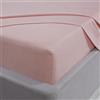 Sleepdown Lenzuolo con angoli, 100% flanella di cotone spazzolato, morbido, 25 cm, 25,4 cm, colore: Rosa fard