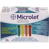 Bayer Diabete Linea Controllo Glicemia Microlet Lancets 25 Lancette Pungidito