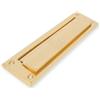 Amig - Bocchetta per Lettere Dorata Mod. 1 - Sportellino per Pareti o Porte - Ferma-lettere Copertura in Ottone - 254 x 78 mm - Dimensione Fessura: 198 x 48 mm - Colore Oro Lucido