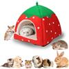 Norhogo Casetta invernale per piccoli animali domestici, lavabile, morbido, per criceti, porcellini d'India, cincillà, scoiattoli, ricci, conigli nani, M, 28 x 25 x 25 cm