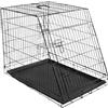 Kerbl Pet Scatola di trasporto in rete metallica, trasportino per cani, nero, 107x74x85 cm, pieghevole, metallo, cani, con due porte, per viaggio o casa