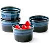 HENXFEN LEAD 4X Pirottini per Soufflé, Stampi per Soufflé, Ciotole in Ceramica per Creme Brulè, Set da Stampi a Prova di Forno per Crema Pasticcera, Budino, Dolci e Pasticceria, Coppette per Soufflé, Stella-blu