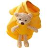 Anjing Vestiti per cani da compagnia cappotto morbido per cani maglione per cani abbigliamento per animali domestici caldo inverno cucciolo giallo posteriore cuccioli-L