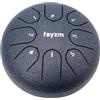 Rayzm Tamburo in Acciaio, 6 Pollici 8 Toni C-Key Steel Tongue Drum, Strumento a Percussione Portatile del Handpan in Acciaio al Carbonio