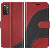 BoxTii Cover per Xiaomi Redmi Note 11 4G / Redmi Note 11S 4G, Custodia in PU Pelle Portafoglio per Xiaomi Redmi Note 11 4G / Redmi Note 11S 4G, Magnetica Cover a Libro con Slot per Schede, Rosso