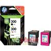 HP BIPACK CARTUCCE ORIGINALI HP 300 CN637EE 1x NERO CC640EE + 1x COLORE CC643EE - HP - CN637EE