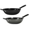 GUSTO CASA - Padella Wok con manici diametro 32 cm