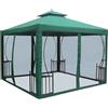 VESTIAMO CASA GIARDINO - Gazebo con zanzariera telo Verde 3x3 metri