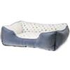 CUCCIA GATTI POIS GRIGIO/BLU 47x39CM