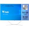 ITEK All-in-One PC 27" Intel® Core™ i7 16 GB DDR4-SDRAM 512 GB SSD Colore Bianco
