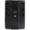 ACT Back-up UPS Gruppo di continuità Line Interactive, 600VA Batteria UPS Power Supply, (6 uscite Schuko, protezione da sovratensioni), AVR - AC2300