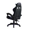 Sedia Gaming LAUDA, Cuscino Lombare e Cervicale, in Pelle Nero/Blu