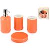 H&H 4 Pezzi Ceramica Milano Arredo Bagno E Accessori, Arancione