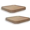 anaan Raft Mensole da Muro Legno Mensola Galleggiante Set 2 (Piazza 18cm)