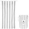 Dock & Bay Telo Mare - Asciugatura Rapida, Senza Sabbia - Compatto, Leggero - Materiali Riciclati al 100% - Include Custodia - Cabana Light - Goa Grey, Large (160x90cm, 63x35)