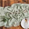 AOKSUNOVA Runner Tavola Natalizio in Mussola Verde Salvia 300 x 80 cm Runner Tavolo Natale ideale per Casa, Festa e Decorazioni,Verde Chiaro
