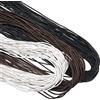 TOAOB THE ONE AND ONLY BABY TOAOB 105 Meter Filo di Cerato in Cotone 1.5mm Cordino per Creazione di Gioielli Artigianato Fai da Te Collane Bracciali Accessori Nero Marrone Bianco