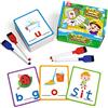 Coogam Flashcard ortografiche vocali corte, imparare a scrivere CVC, parole modello colore carte scrittura a mano, motore giocattolo educativo per bambini 3-5 anni