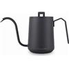 Easyworkz Caffettiera a collo di cigno con bollitore da 600 ml in acciaio inox a goccia con beccuccio lungo e stretto, nero opaco