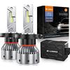 D-Lumina Lampadina HB2/H4 LED Canbus 100W 16000LM,Chip CPS 6500K 300% Brillante,Universale Con Lenticolari Che Senza Lenticolari,Raffreddamento con Tubo di Rame Spesso,LED Lampada Luci,2 pezzi