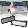 NSLUMO 2 illuminazioni LED bianche per targa posteriore per Golf IV, V, VI, VII, Polo III, IV, V, Passat B7, B8, CC, Beetle, Lupo, Ibiza, Leon, Exeo, Altea, Canbus Led per luci di marcia diurna