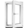 Generic Finestra Serramenti in pvc Bianco - Vetro camera Larghezza x Altezza 40 x 80 cm apertura Destra 400 x 800 mm Funzione Girevole - Ottima scelta