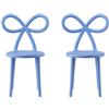 Qeeboo Set 2 Sedie Ribbon Chair Baby Light Blue