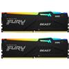 Kingston Ram DIMM DDR5 16GB kingston Fury 6000MT/S Cl36 2pz Nero [KF560C36BBEAK2-16]